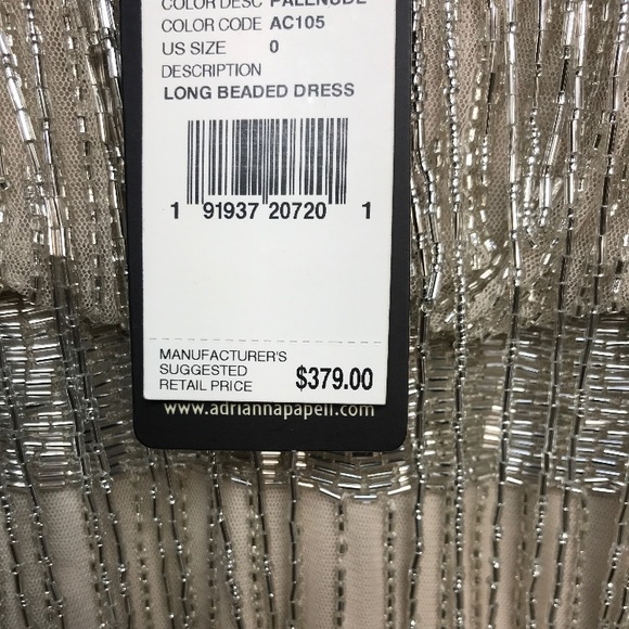 Adrianna Papell Gatsby drop waist fringed beaded sleeveless long dress - Picture 4 of 15